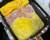 地層の模様の卵焼き(ポールウインナー入)作り方9写真