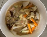ゴロゴロ野菜魚肉味噌トマトドリア味炒煮風作り方14写真