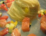 サーモンマリネと野菜の冷製パスタ作り方4写真