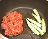 牛肉とオクラのコチュジャン炒め作り方2写真