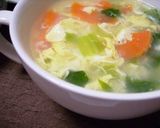 チンゲン菜の中華たまごスープ♪簡単作り方4写真
