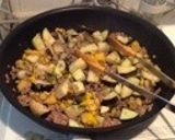 フライパン一つで夏野菜カレーパスタ作り方2写真