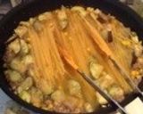 フライパン一つで夏野菜カレーパスタ作り方3写真