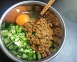 ゴーヤと納豆の小判焼き作り方1写真