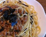簡単！納豆&塩昆布パスタ作り方4写真