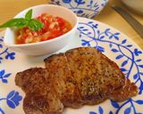 完熟トマトのサルサ☆ステーキ作り方3写真