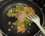 ツナとオクラのカレーチャーハン☆作り方4写真
