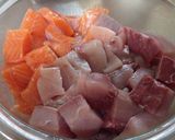 さっぱり♪サーモンとはまちの漬け丼作り方2写真