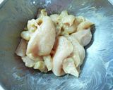 鶏胸肉のひんやり梅みぞれ和え♪作り方5写真