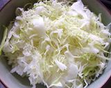 唐揚げ×トマト×キャベツのマヨ＊バジル丼作り方3写真