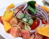 涼☆冷た~い桃と夏フルーツの冷製パスタ作り方3写真