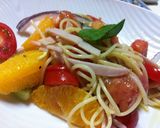 涼☆冷た~い桃と夏フルーツの冷製パスタ作り方4写真