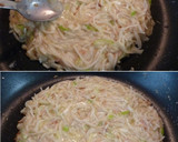 簡単☆残った素麺☆翌日はネギお好み焼き？作り方3写真