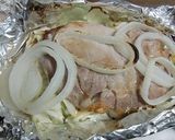 キャベツがいっぱいの豚ロースホイル焼き作り方5写真