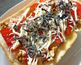 トマトの和風トースト　梅ワサビ風味作り方6写真
