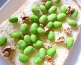 枝豆と胡桃の塩昆布トースト作り方3写真