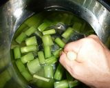 青ずいきを甘酢で漬けたん　京都カフェ作り方3写真
