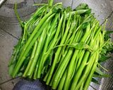 アンチョビで本場の味！空芯菜にんにく炒め作り方1写真