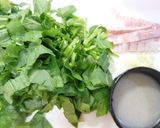 空芯菜とベーコンのにんにく塩炒め作り方1写真