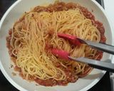 簡単♪ピリ辛トマトミートソースパスタ作り方6写真