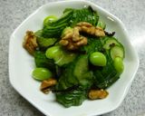 胡瓜と枝豆と胡桃の塩昆布すし酢和え作り方6写真