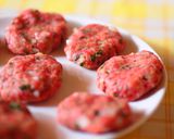 簡単！しそ入りハンバーグ！卵なし作り方3写真