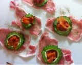 チーズとキムチがとろけるゴーヤの肉巻き作り方3写真