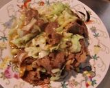 オリーブオイルで炒め揚げ、牛肉とキャベツ作り方5写真