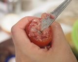 ころころプチトマトの肉詰めチーズ焼き♪作り方3写真