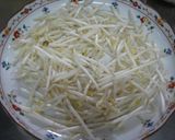 レンジで簡単！キャベツともやしを梅豚肉で作り方1写真