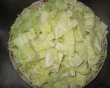レンジで簡単！キャベツともやしを梅豚肉で作り方2写真