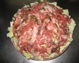 レンジで簡単！キャベツともやしを梅豚肉で作り方6写真