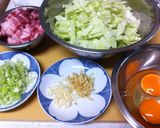 キャベツと豚肉の♥あんかけ肉チャーハン♫作り方1写真