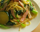 なめたけと柚子胡椒の和風パスタ作り方4写真