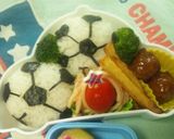 キャラ弁*簡単♪サッカーボールのお弁当作り方5写真