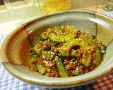 ＊ゴーヤとひき肉の甘辛炒め＊作り方6写真