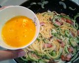 ゴーヤをパスタに♪カルボナーラ作り方4写真