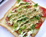葱・胡麻・トマトと椎茸茶のトースト作り方5写真