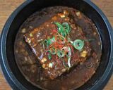 丸ごと豆腐の鍋焼き麻婆豆腐作り方5写真