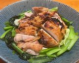 簡単ランチ♡塩焼鶏と小松菜入りラーメン作り方2写真
