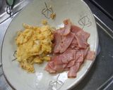 野菜炒め…みたいな。レタス×卵×ベーコン作り方3写真