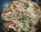 あと1品に！もやしと水菜のオイスター炒め作り方3写真