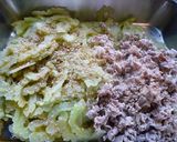 白ゴーヤーと豚肉の和えたん　京都カフェ作り方7写真