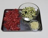 トマトとなすと牛ひき肉のスパゲティ作り方1写真