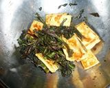 水前寺菜（金時草）焼き浸し　京都カフェ作り方6写真