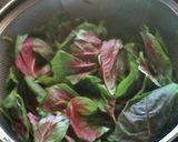 紅ひゆ菜のスープでございます。作り方1写真