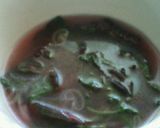 紅ひゆ菜のスープでございます。作り方5写真