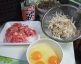 豚肉・ごぼう・こんにゃくの柳川風作り方1写真