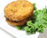 大きなズッキーニde挽肉のはさみ揚げ♪作り方6写真