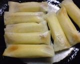 春巻きの皮で「フランクフルトのチーズ巻き作り方5写真